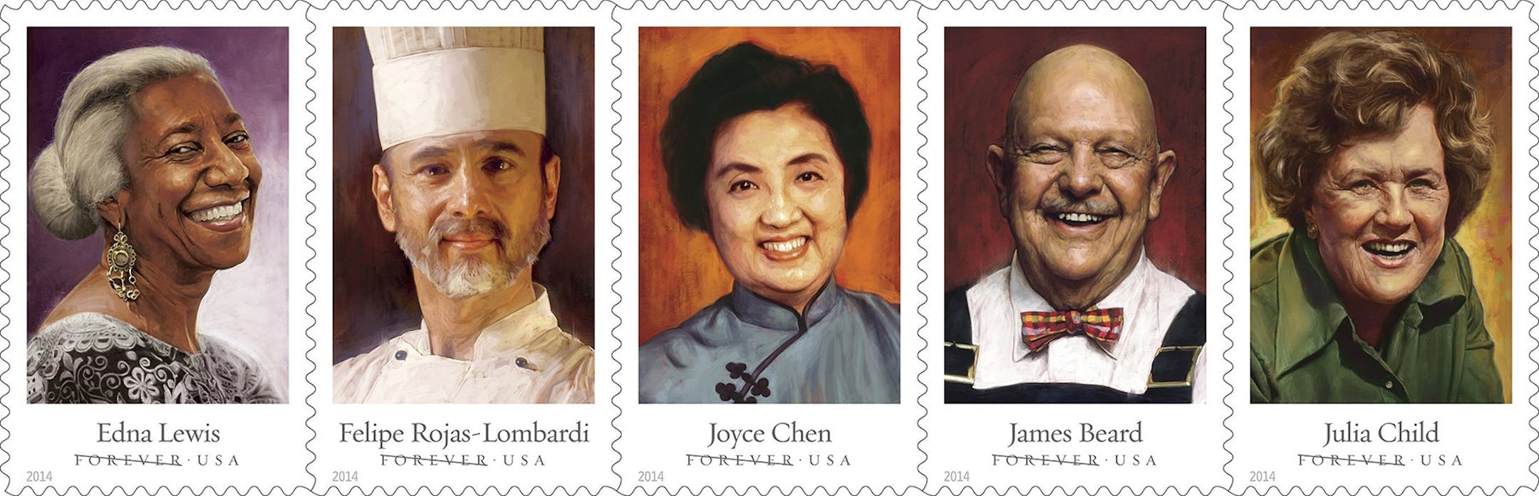 U.S. Postal Service Celebrity Chefs Forever(R) Stamps (PRNewsFoto/United States Postal Service)