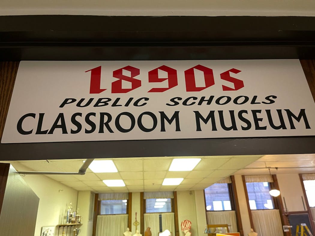 The sign at the entrance to the 1890s museum at Historic Old Central High School.