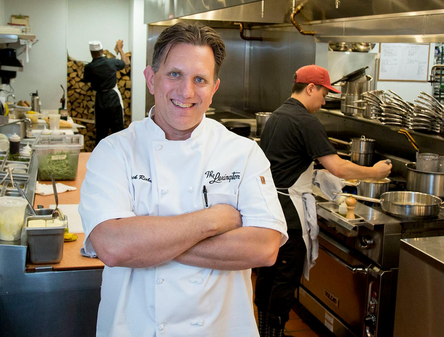 Executive chef Jack Riebel poses for a portrait in the kitchen of The Lexington.