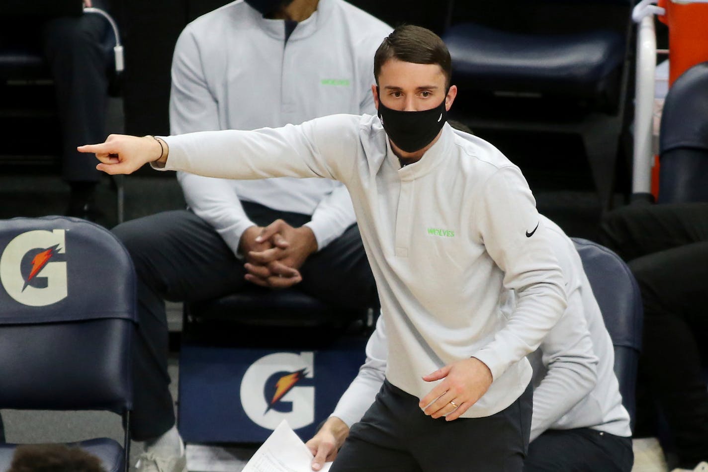 Timberwolves head coach Ryan Saunders