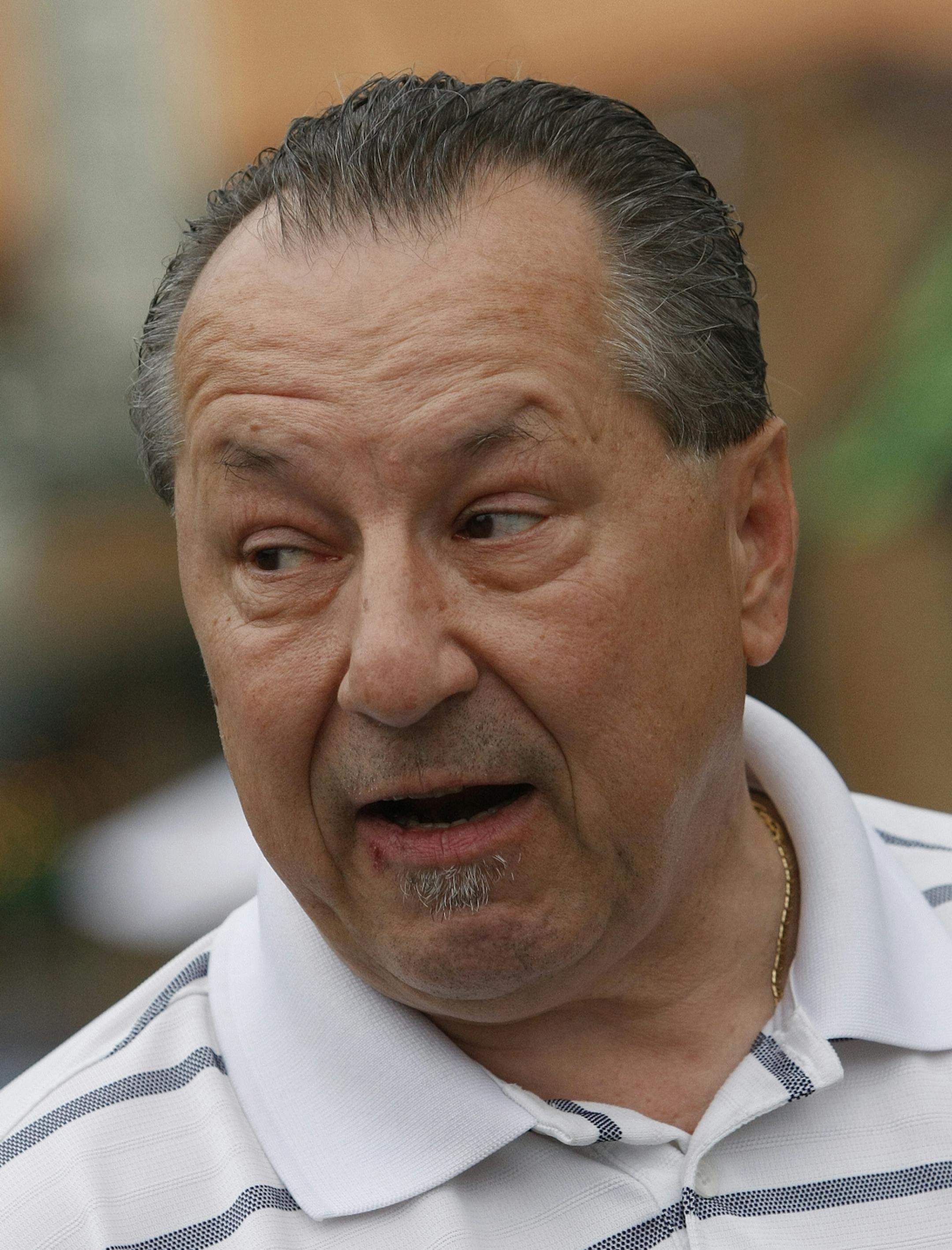 Andrij Karkoc met with reporters in a parking lot in NE Minneapolis to deny that his father was a Nazi or involved in war crimes, as implied by an Associated Press story.