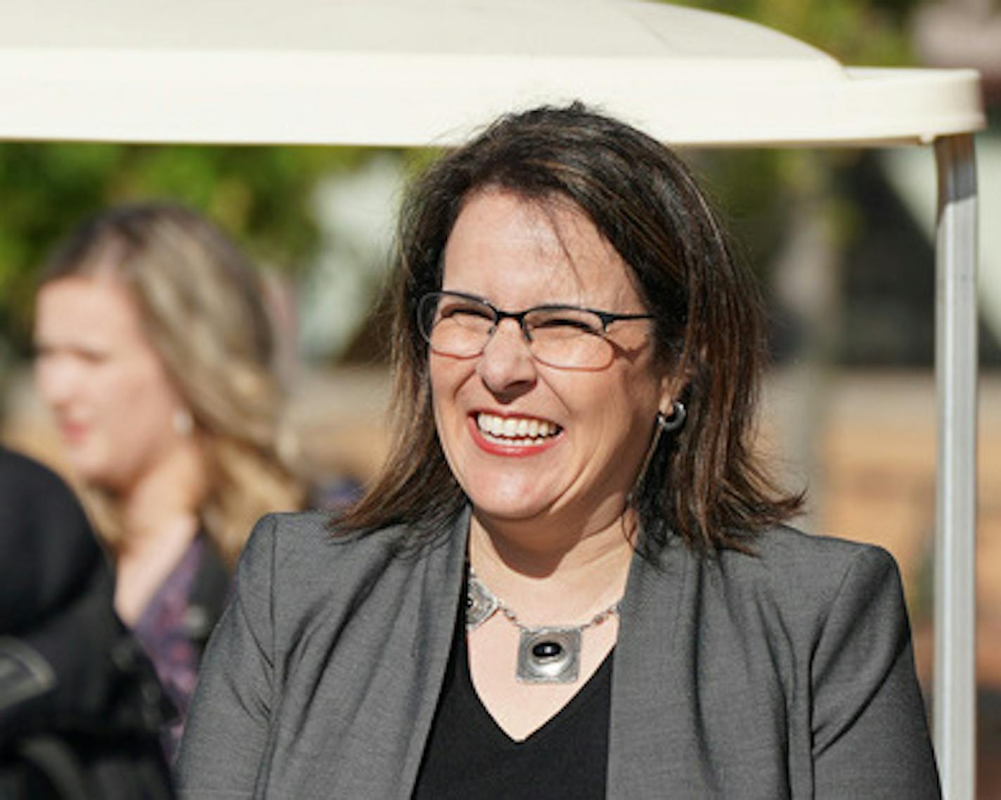 New University of Minnesota President Joan Gabel was on the West Bank side of of the Washington Avenue bridge greeting students and faculty on the first day of classes at the U of M. ] GLEN STUBBE &#x2022; glen.stubbe@startribune.com Tuesday, September 3, 2019 New University of Minnesota President Joan Gabel will be on the East Bank side of of the Washington Avenue bridge (pedestrian level) meeting students as they're heading to class that morning.