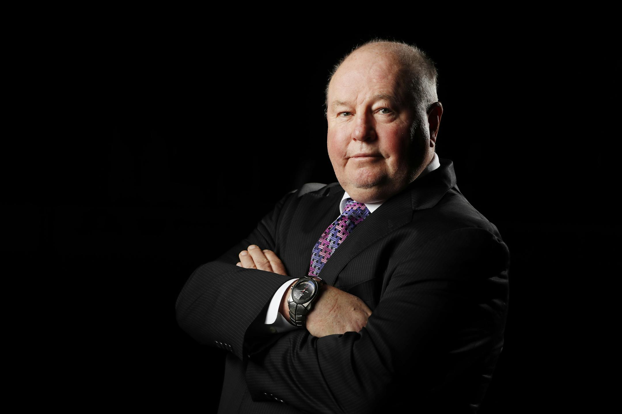 Minnesota Wild head coach Bruce Boudreau Wednesday September 22 ,2016 in St. Paul MN. ] Wild media day. Jerry Holt / jerry. Holt@Startribune.com