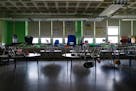FILE -- An empty classroom at Sinclair Lane Elementary School, which has been closed since mid-March, in Baltimore on April 14, 2020. The parents of m