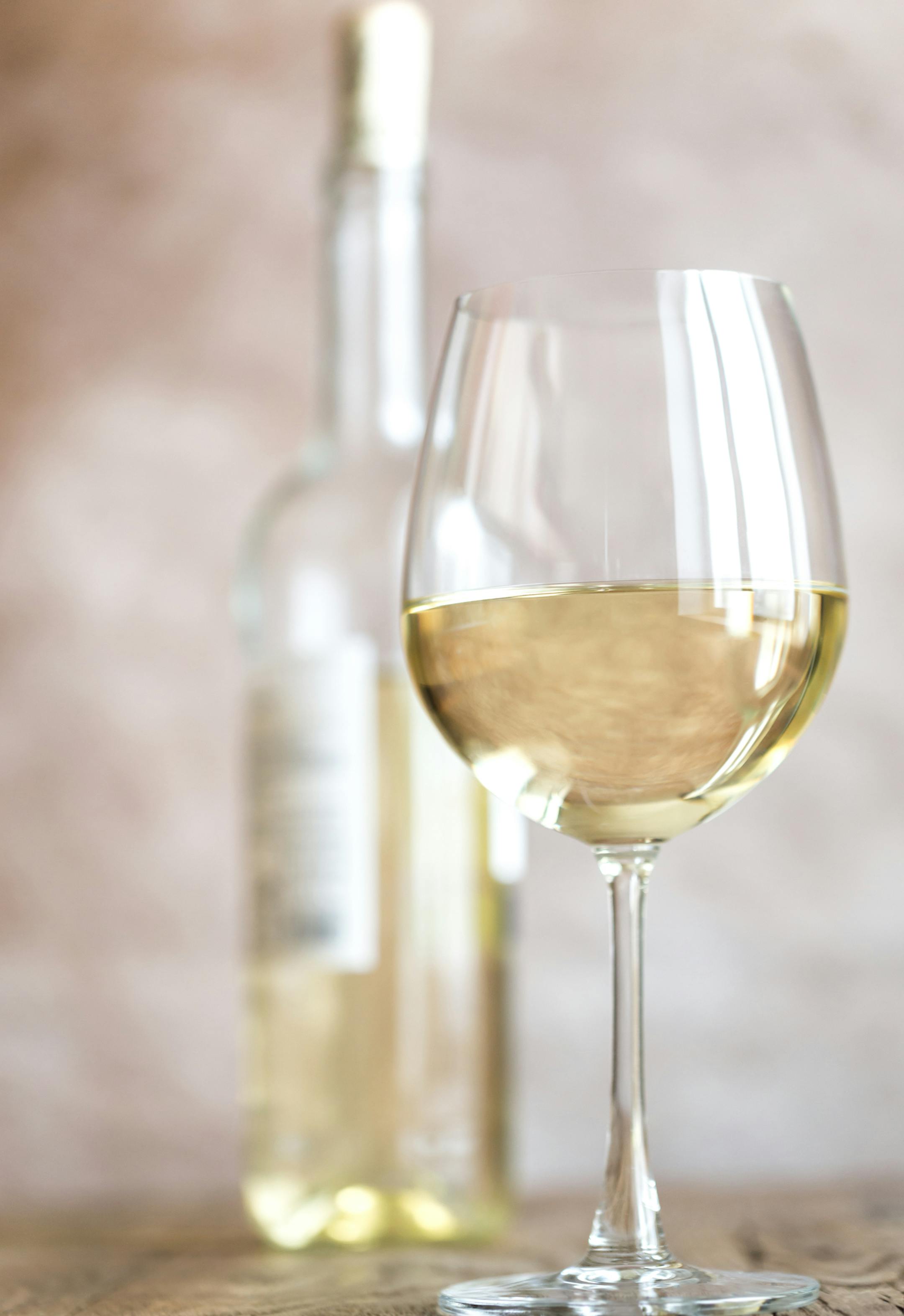 Glass of white wine. istock