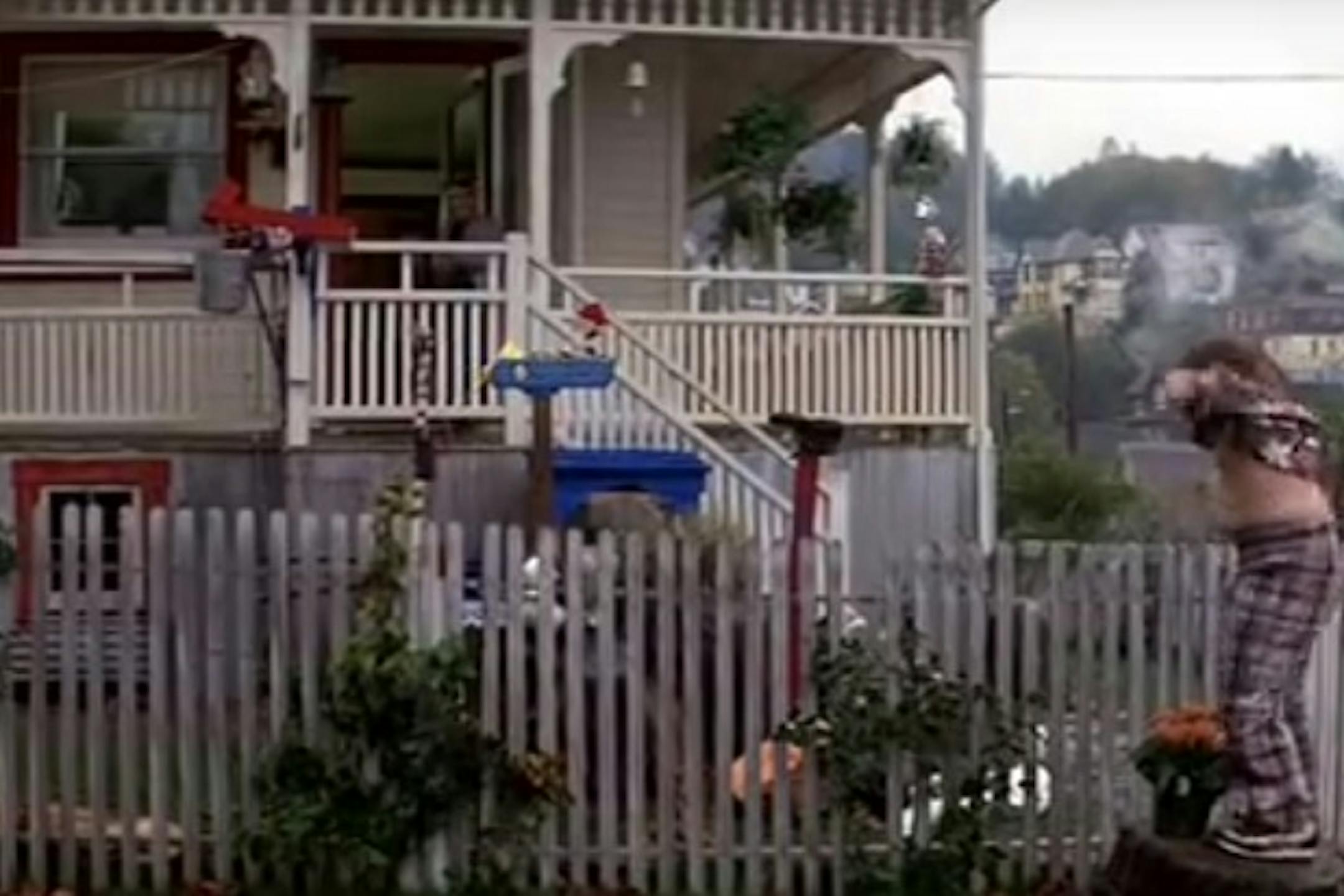 This iconic building was notable as the site where Chunk (Jeff Cohen) was forced to do the "truffle shuffle" before entering in "The Goonies."