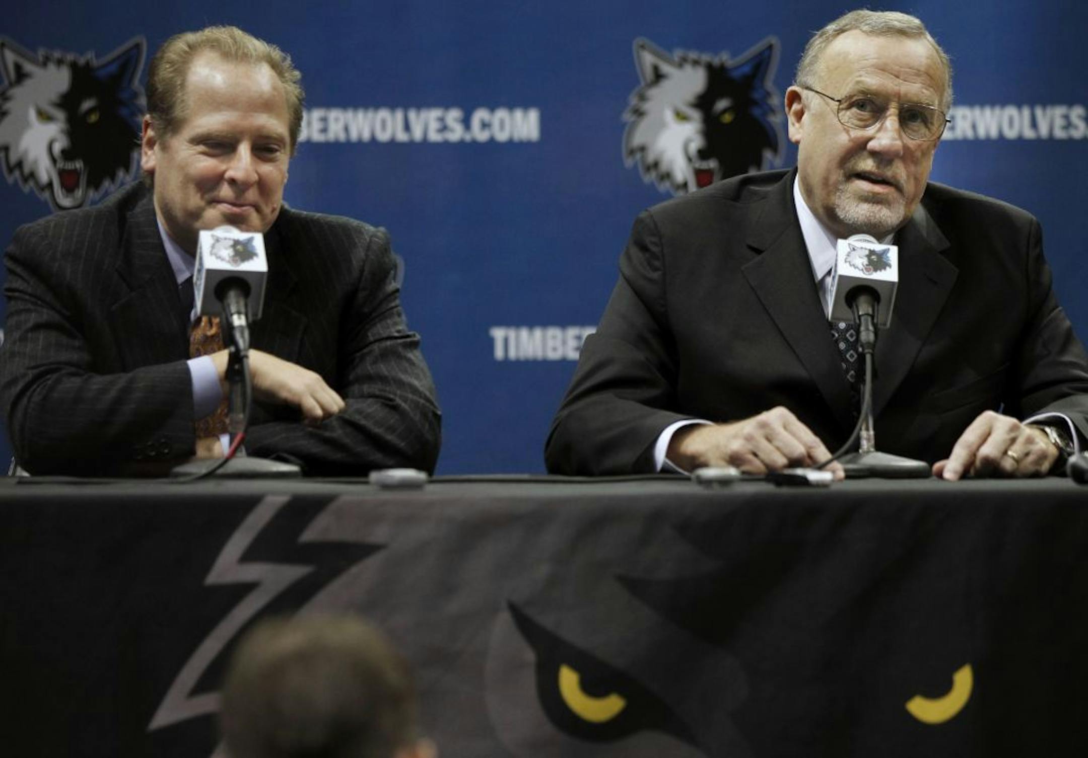 Crazy like a pair of foxes? Wolves GM David Kahn, left, and coach Rick Adelman have doggedly pursued Nicolas Batum in a move that is at once shrewd and hints at desperation and pettiness.