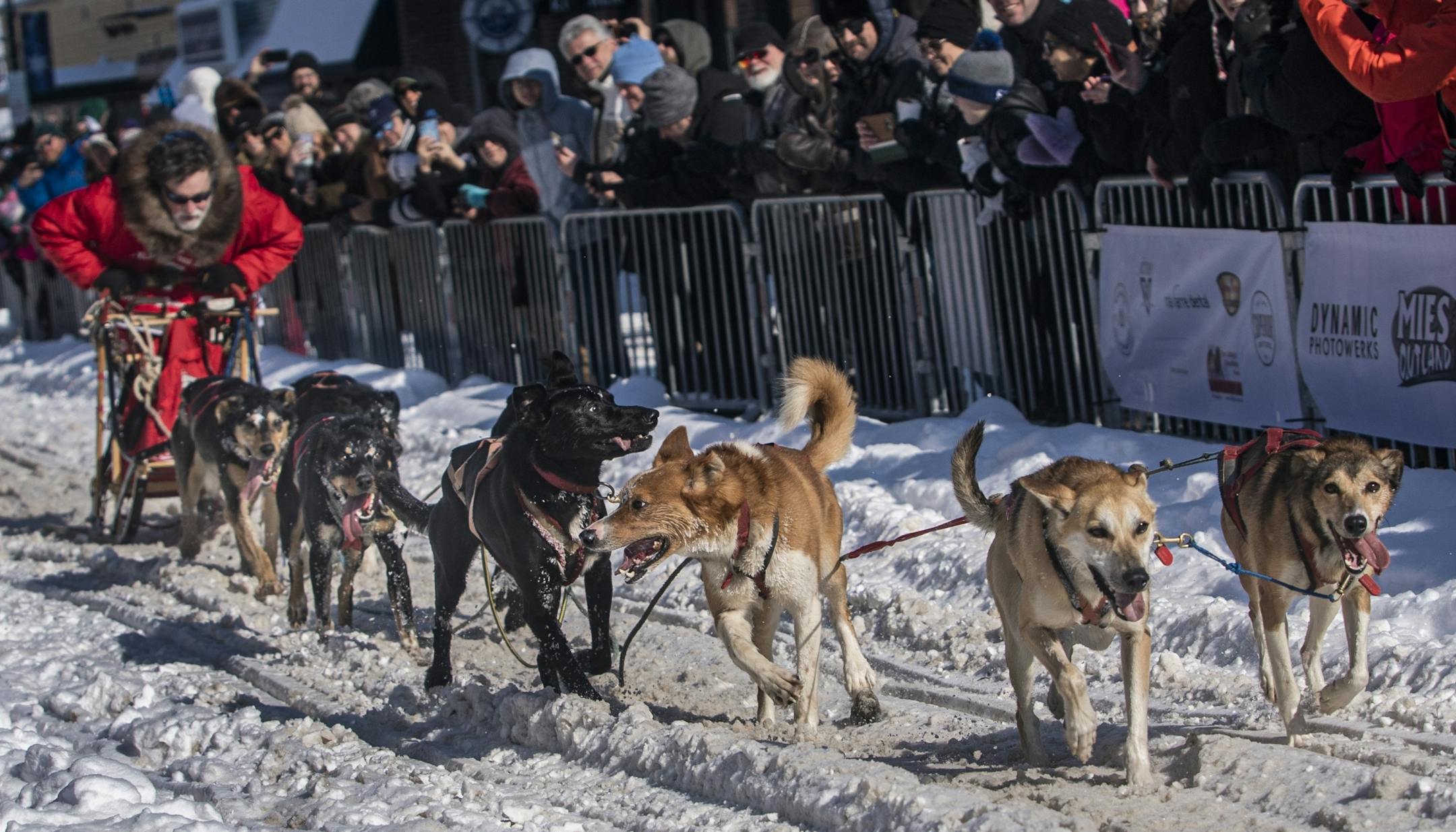 James Wheeler of Fairbanks, Alaska, was first to cross the finish line, though not necessarily the winner due to the staggered start.