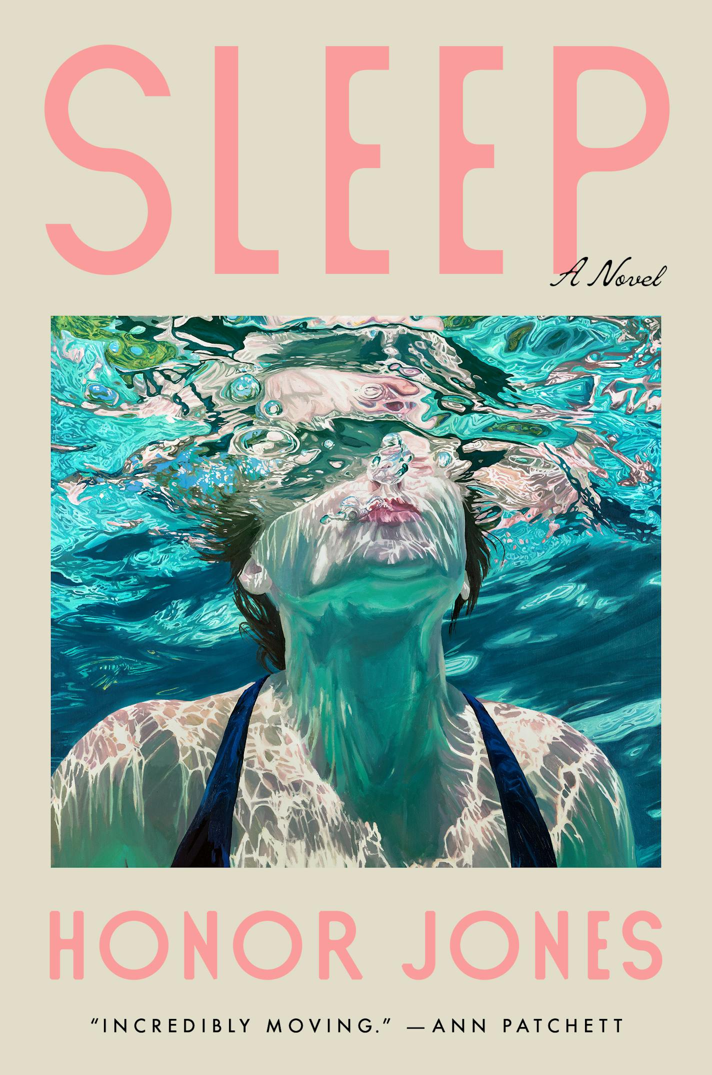 cover of Sleep is a photo of a woman submerged in a swimming pool