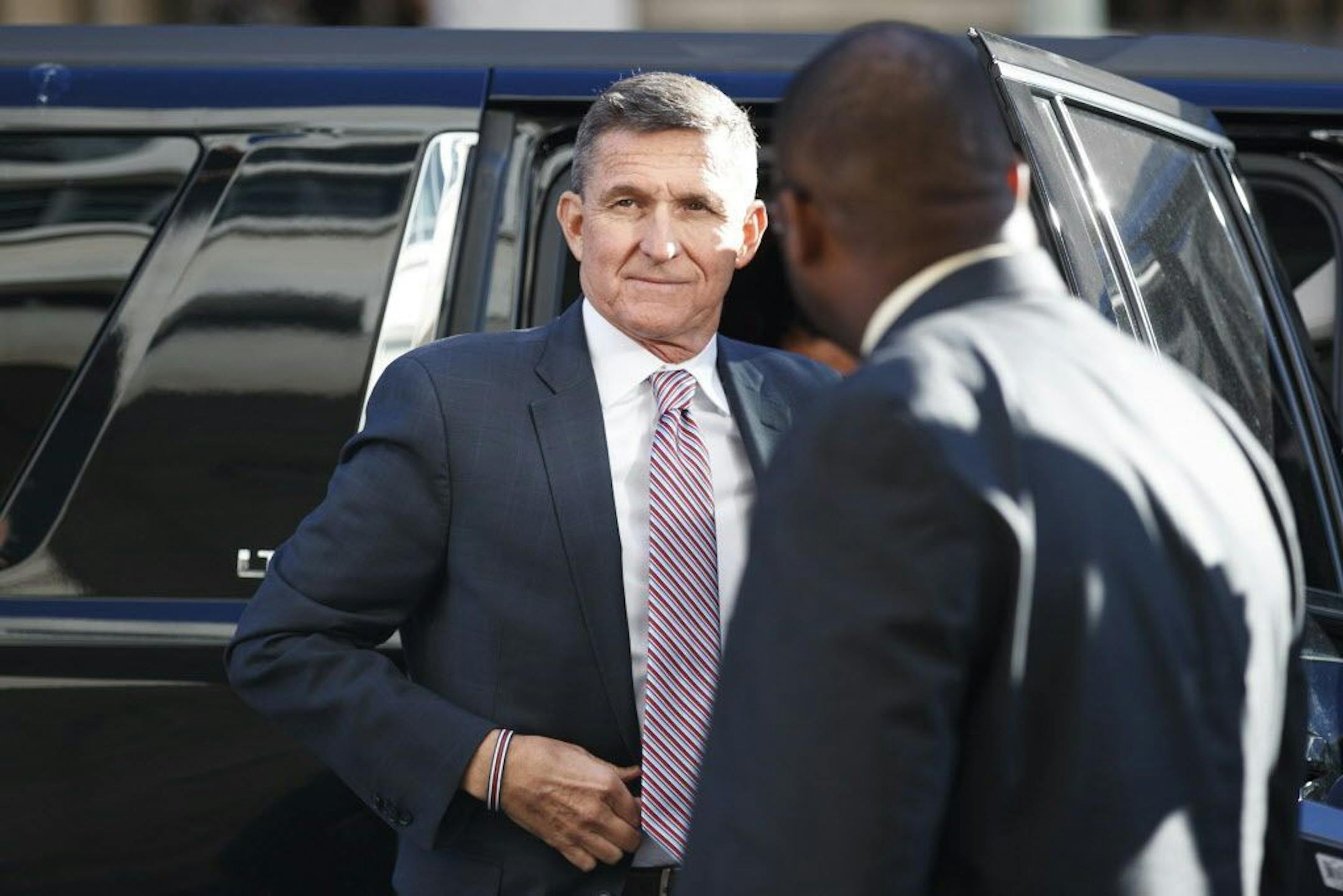 President Donald Trump's former National Security Advisor Michael Flynn arrives at federal court in Washington, Tuesday, Dec. 18, 2018.