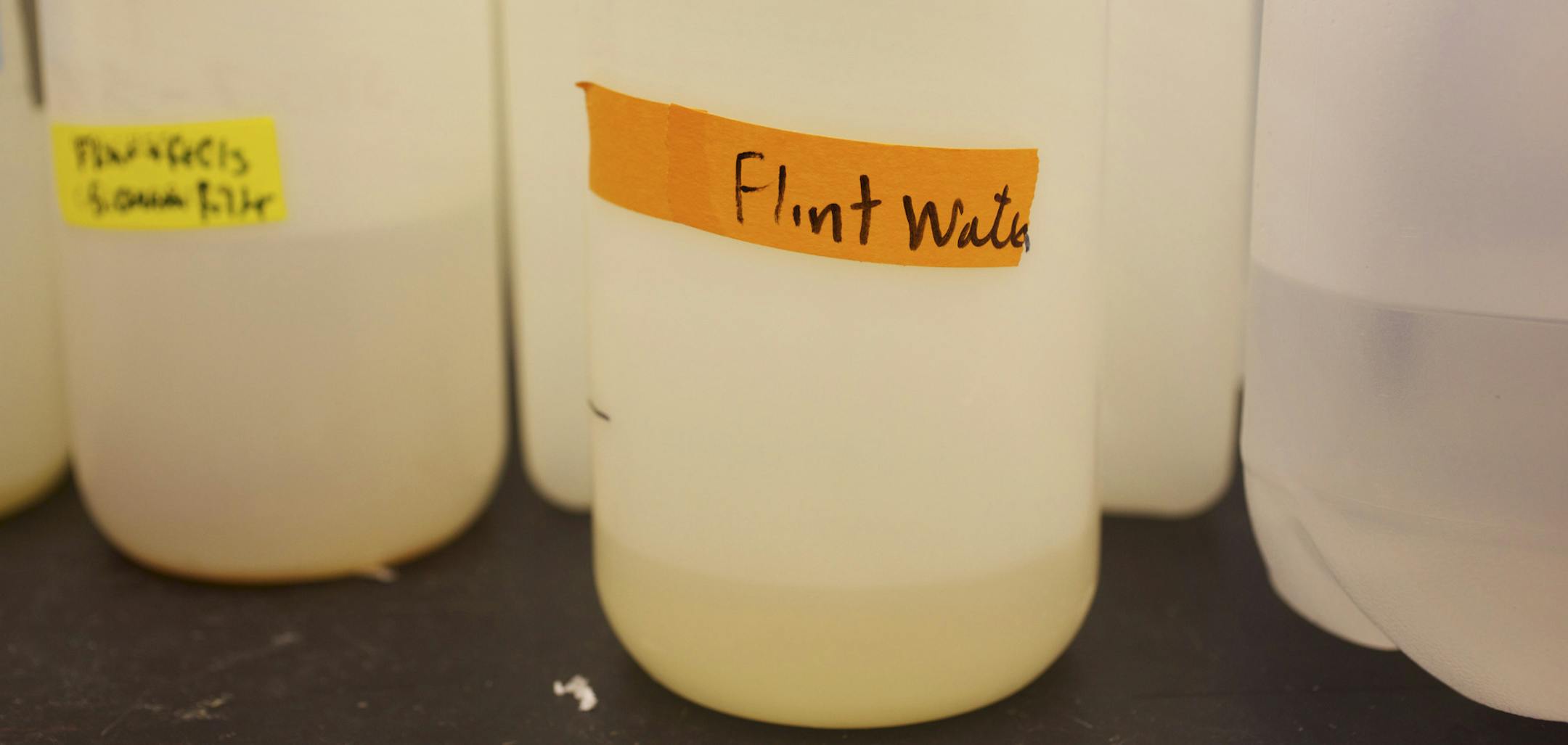 Water samples from Flint and Detroit, at Virginia Tech’s environmental engineering department in Blacksburg, Va., Jan. 29, 2016. Many of the Virginia Tech researchers who studied Flint’s water contamination had little or no connection to the Michigan city, but that didn’t prevent them from becoming emotionally involved as the scope of the crisis grew and grew. (Travis Dove/The New York Times)