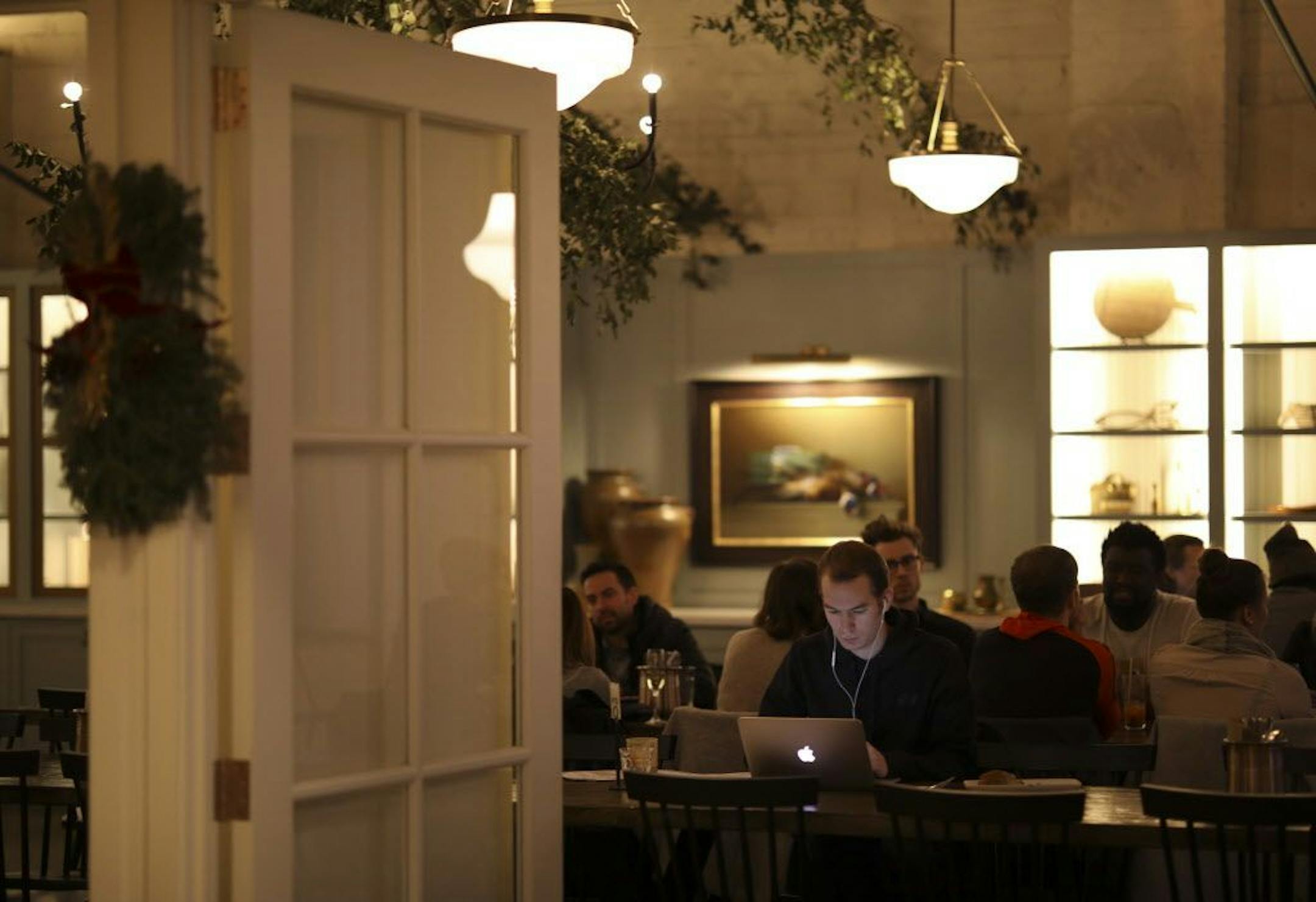 One of two main dining areas of The Lynhall, the informal eatery designed by Abby Jensen that opened earlier this year.