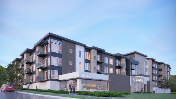 Rendering of Maven, a $23 million apartment complex being built by Venue in Burnsville.