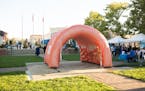 Colon Cancer Coalition’s inflatable colon is often taken to health fairs and community events. Photo provided by Colon Cancer Coalition.