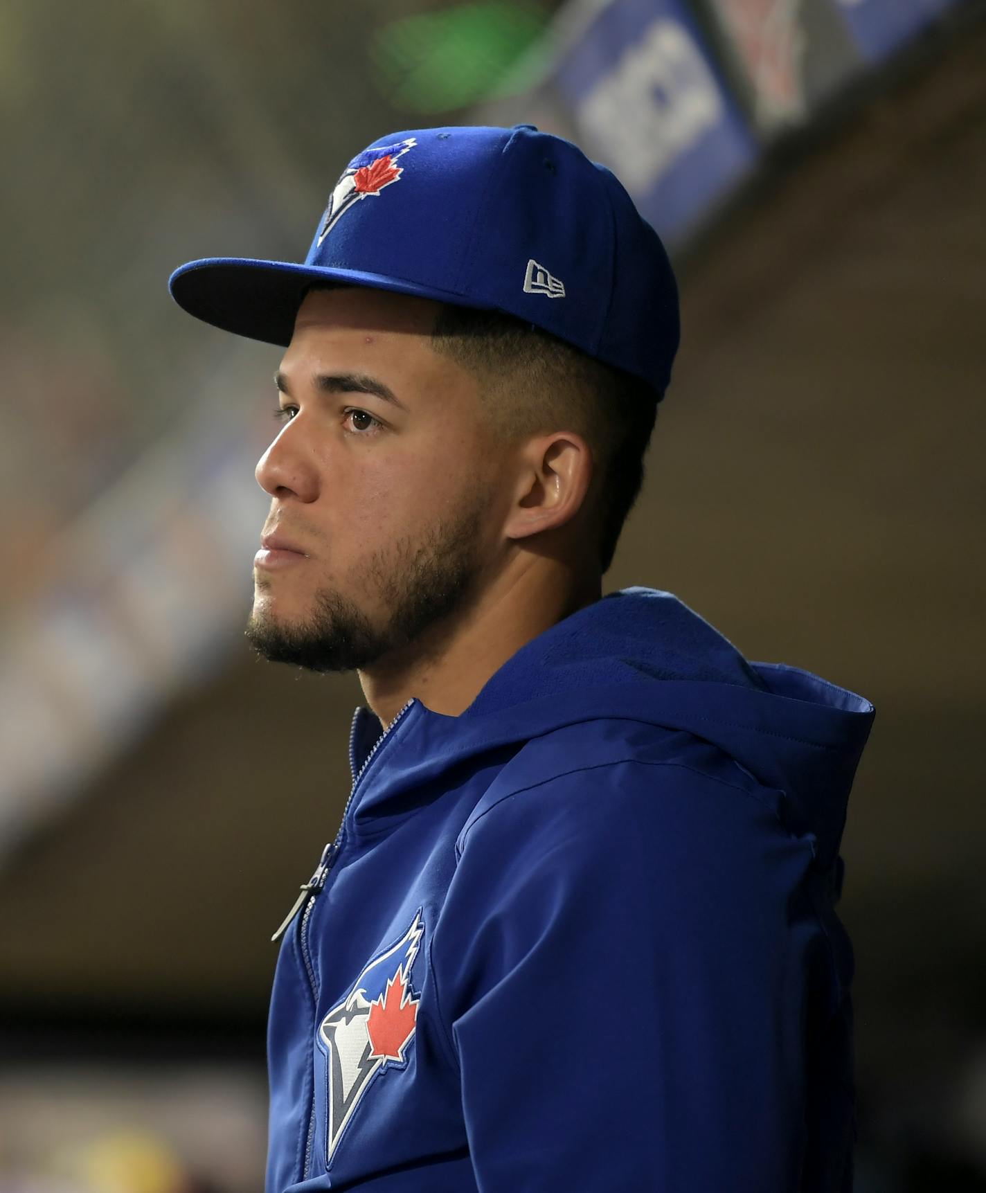 Toronto Blue Jays starting pitcher Jose Berrios watched the game Thursday night against his former team the Minnesota Twins. ] AARON LAVINSKY • aaron.lavinsky@startribune.com