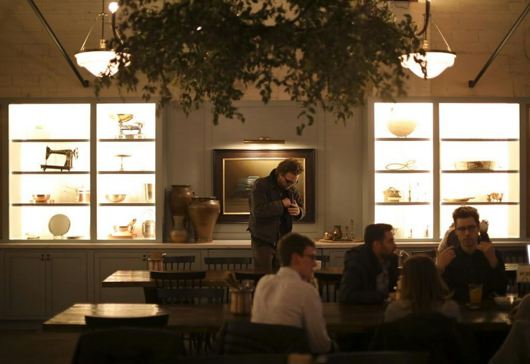 One of two main dining areas of The Lynhall, the informal eatery designed by Abby Jensen that opened earlier this year.