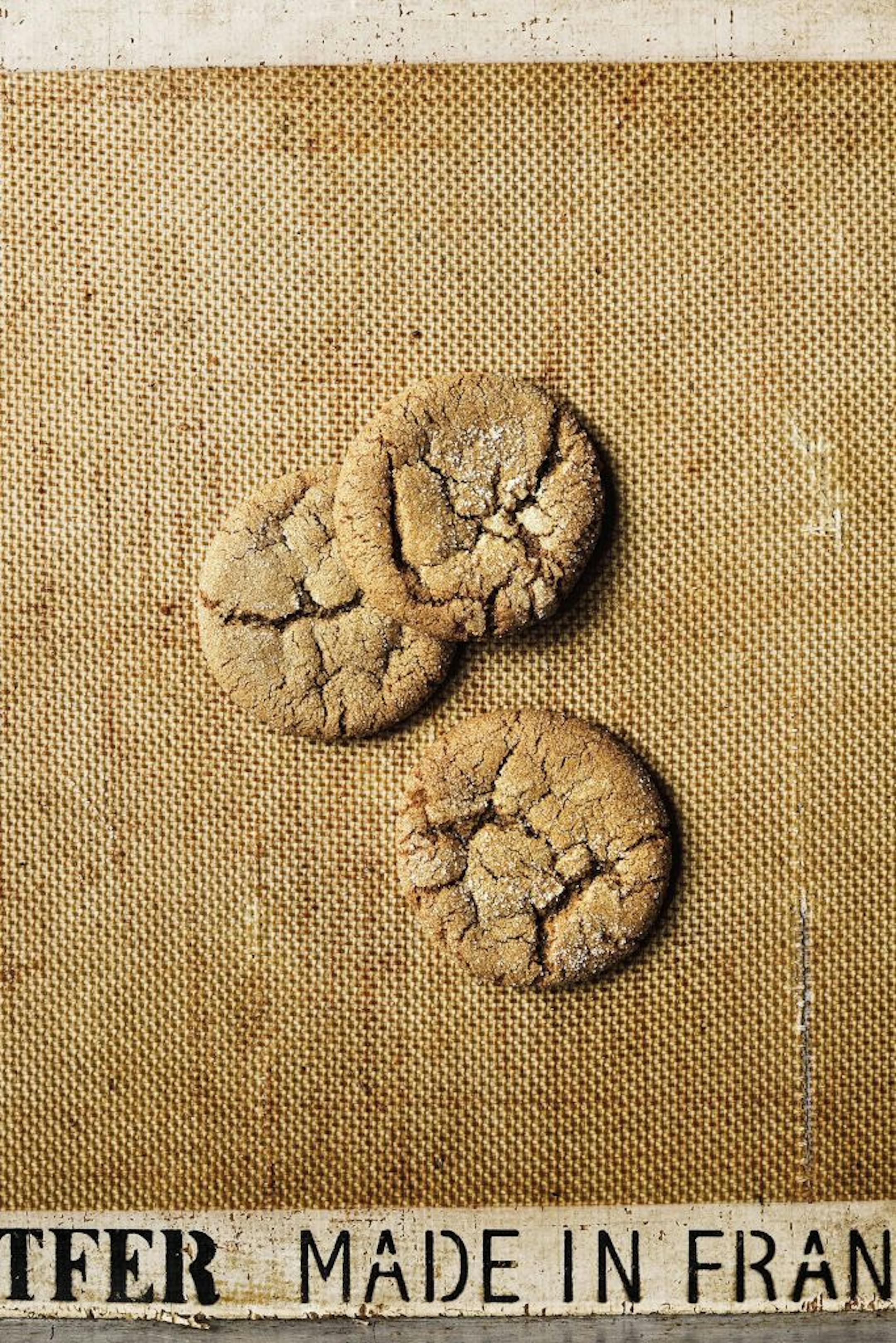 Credit: Ed AndersonOld-Fashioned Molasses Cookies With Fresh Ginger. From the Dahlia Bakery Cookbook.