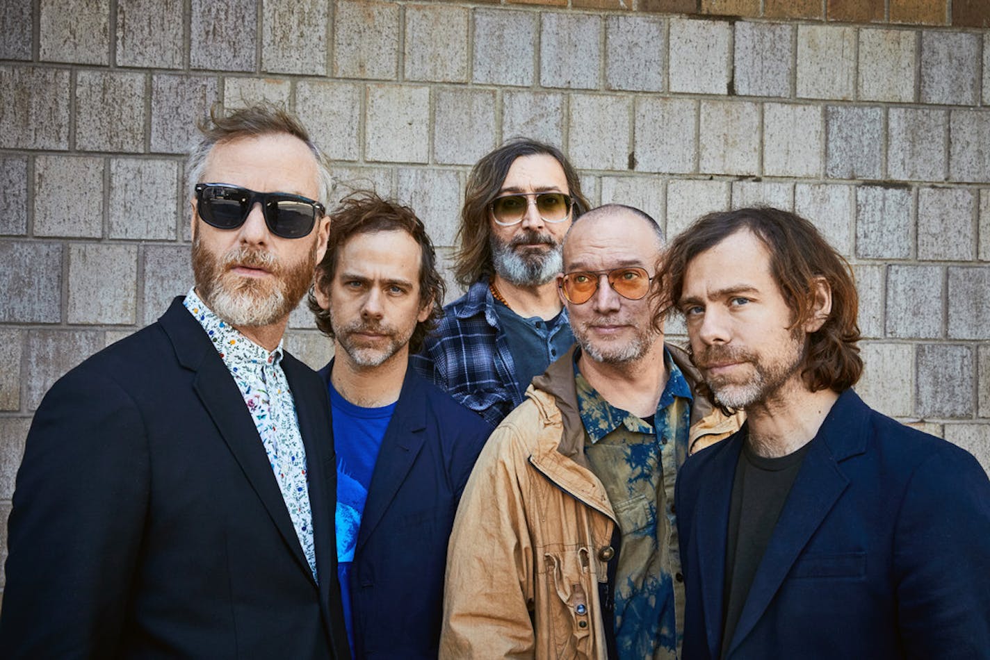 Matt Berninger, Bryce Dessner, Bryan Devendorf, Scott Devendorf and Aaron Dessner of the National in New York on May 15, 2019.