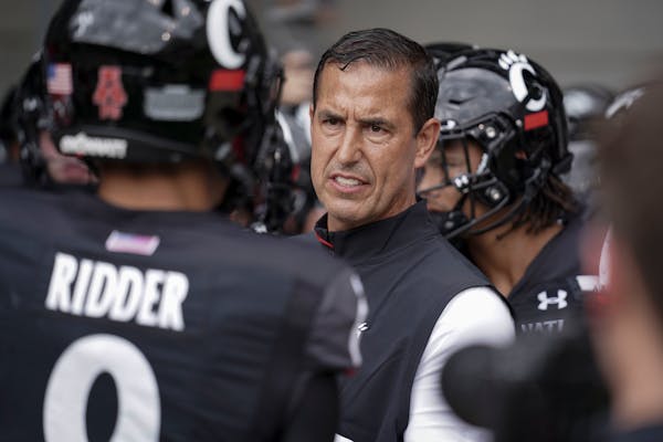Cincinnati coach Luke Fickell has an undefeated team that couldn’t crack the top five in this season’s first College Football Playoff rankings.