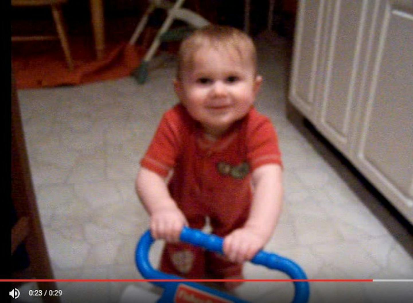 A frame grab from Stephanie Lenz's 29 second video she uploaded to YouTube in 2007. The "dancing baby" video has factored in a nearly 9-year battle over copyright law.