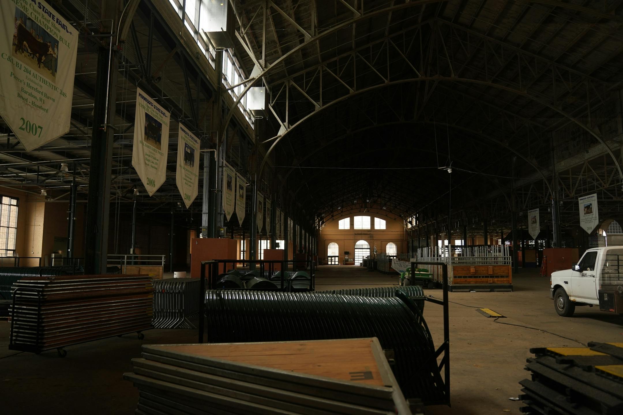 The Cattle Barn sat empty Thursday.