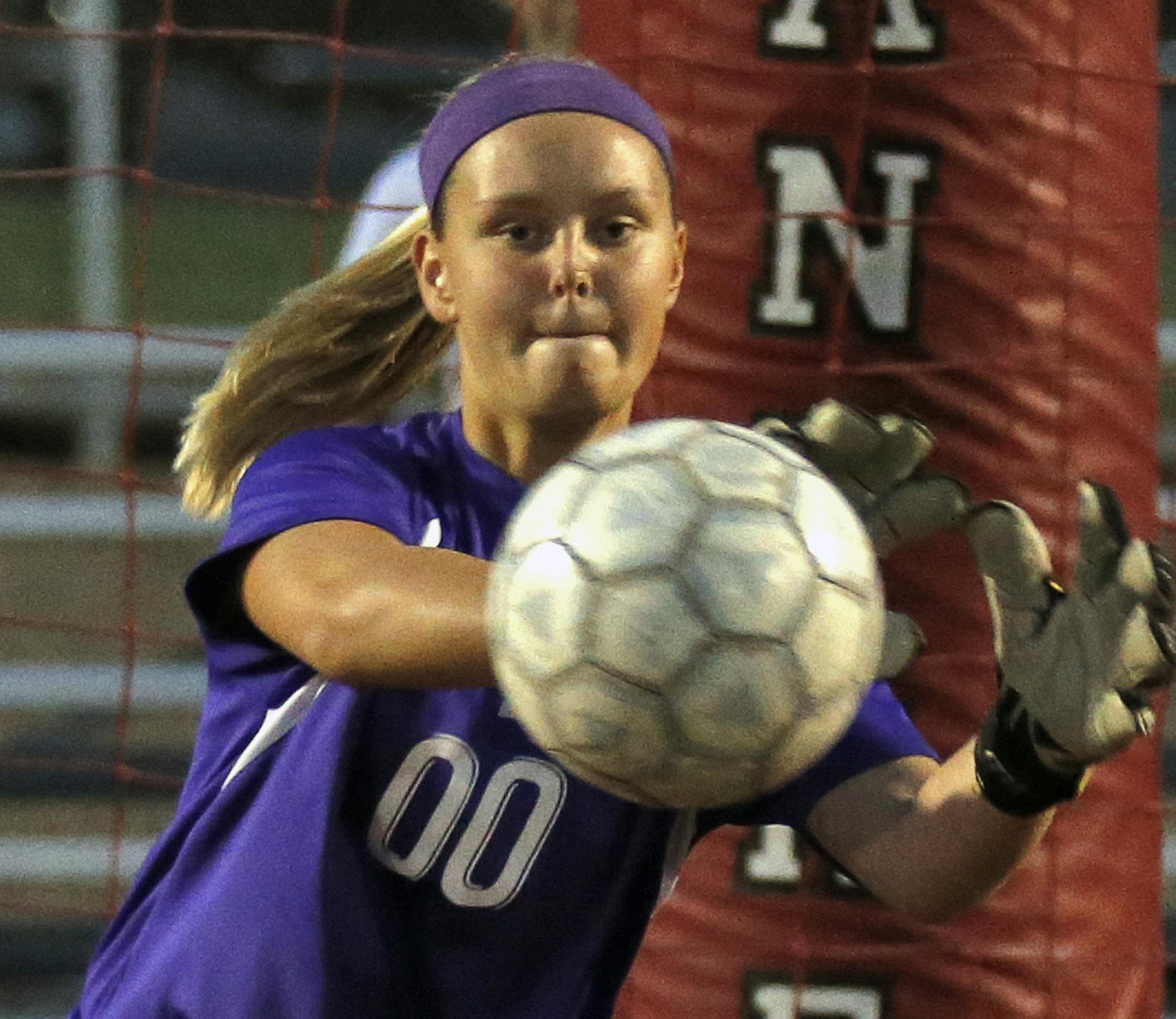 Goalie Alexis Joyce has allowed only six goals all season for a third consecutive year. She has posted 48 shutouts in her four seasons in goal. (Marlin Levison/Star Tribune)