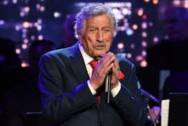 Singer Tony Bennett performs at the Statue of Liberty Museum opening celebration in New York on May 15, 2019. Bennett has been diagnosed with Alzheime