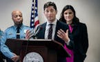 Minneapolis Mayor Jacob Frey addressed overhauling the department's off-duty employment program with Police Chief Medaria Arradondo and Council Member