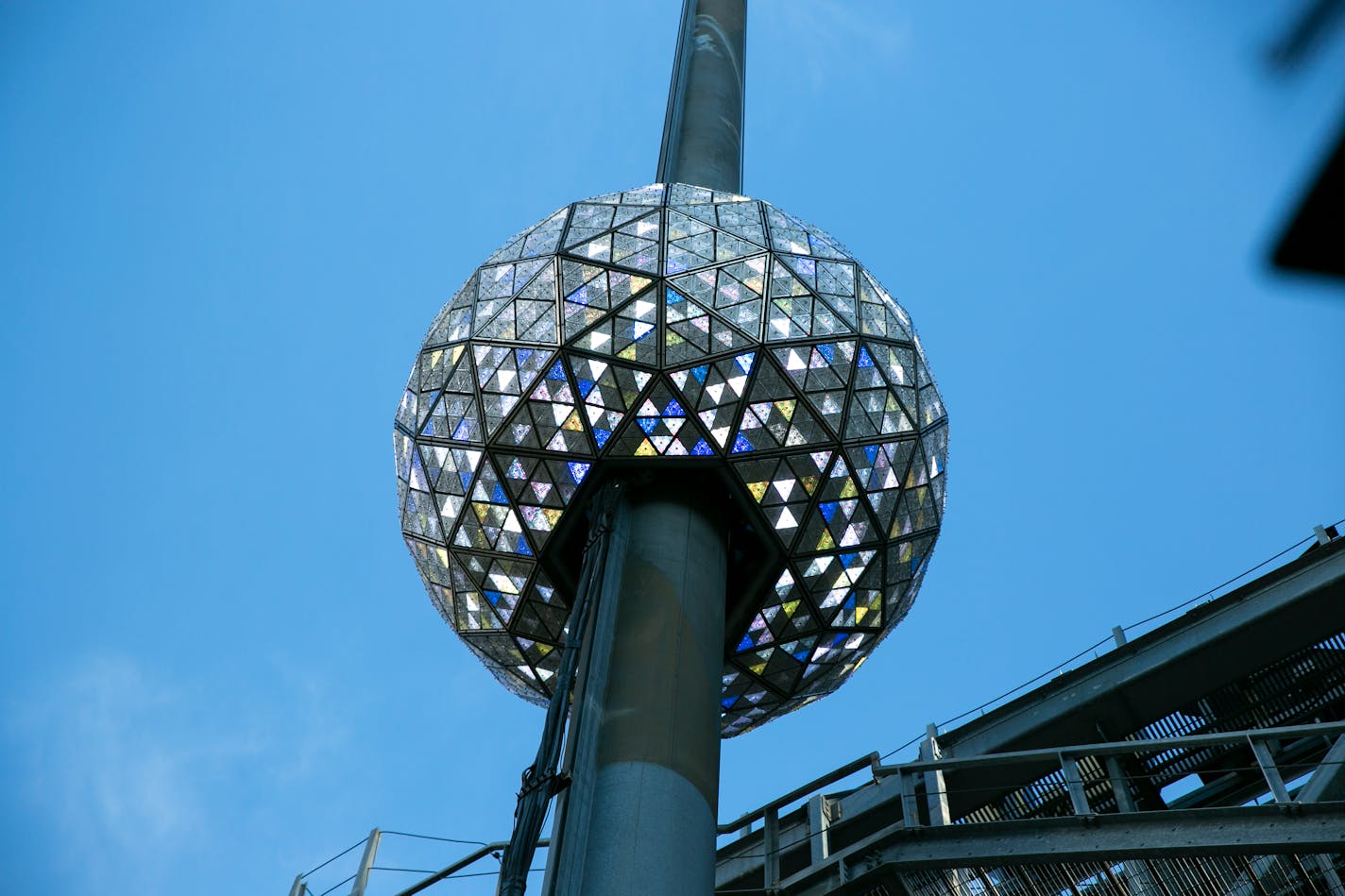 The New Year's Eve ball sits atop One Times Square in New York. In 2023, the proverbial ladder many will attempt to climb will have endless rungs. But what happens if you reach your goals but you leave some of that goodness you took for granted behind as you raced toward your resolutions?&nbsp;  on Friday, Dec. 30, 2022. (AP Photo/Ted Shaffrey)