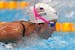 Regan Smith of the United States swims during a heat in the women's 200-meter butterfly at the 2020 Summer Olympics, Tuesday, July 27, 2021, in Tokyo,