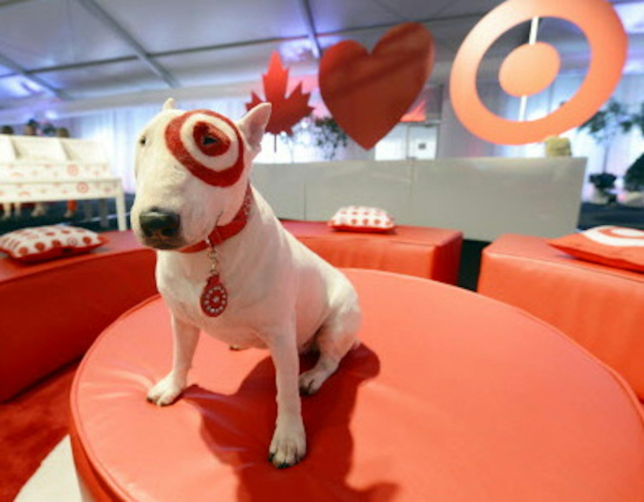 Target-Canada-Bullseye shown in reception tent at Target Canada head office in Toronto, Ontario, Tuesday, August 14, 2012. (Aaron Harris/Star Tribune) ORG XMIT: Target-Canada-HQ