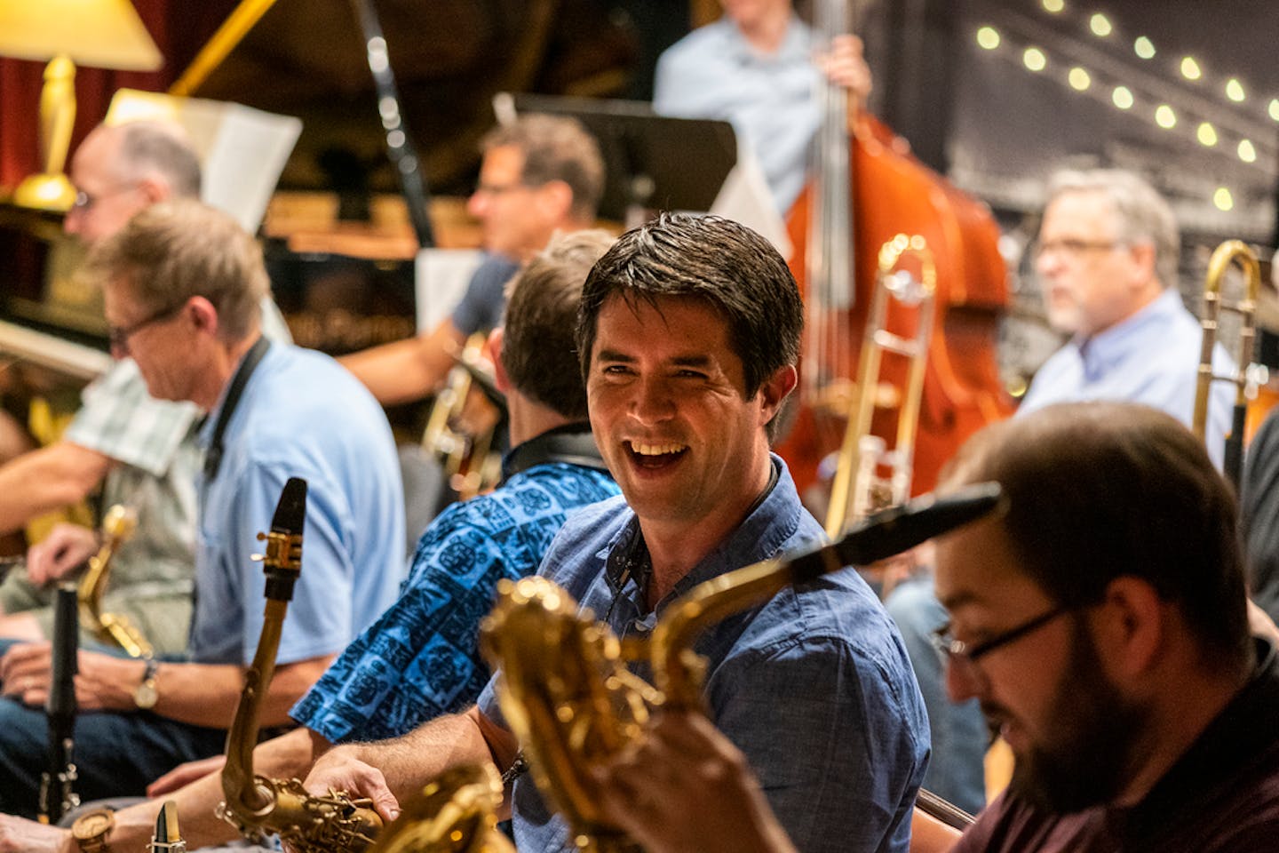 Tenor saxophone player Joe Mayo played with Explosion Big Band on a recent evening at Jazz Central in northeast Minneapolis. The ensemble is one of four big bands that rotate every Tuesday night at Jazz Central.