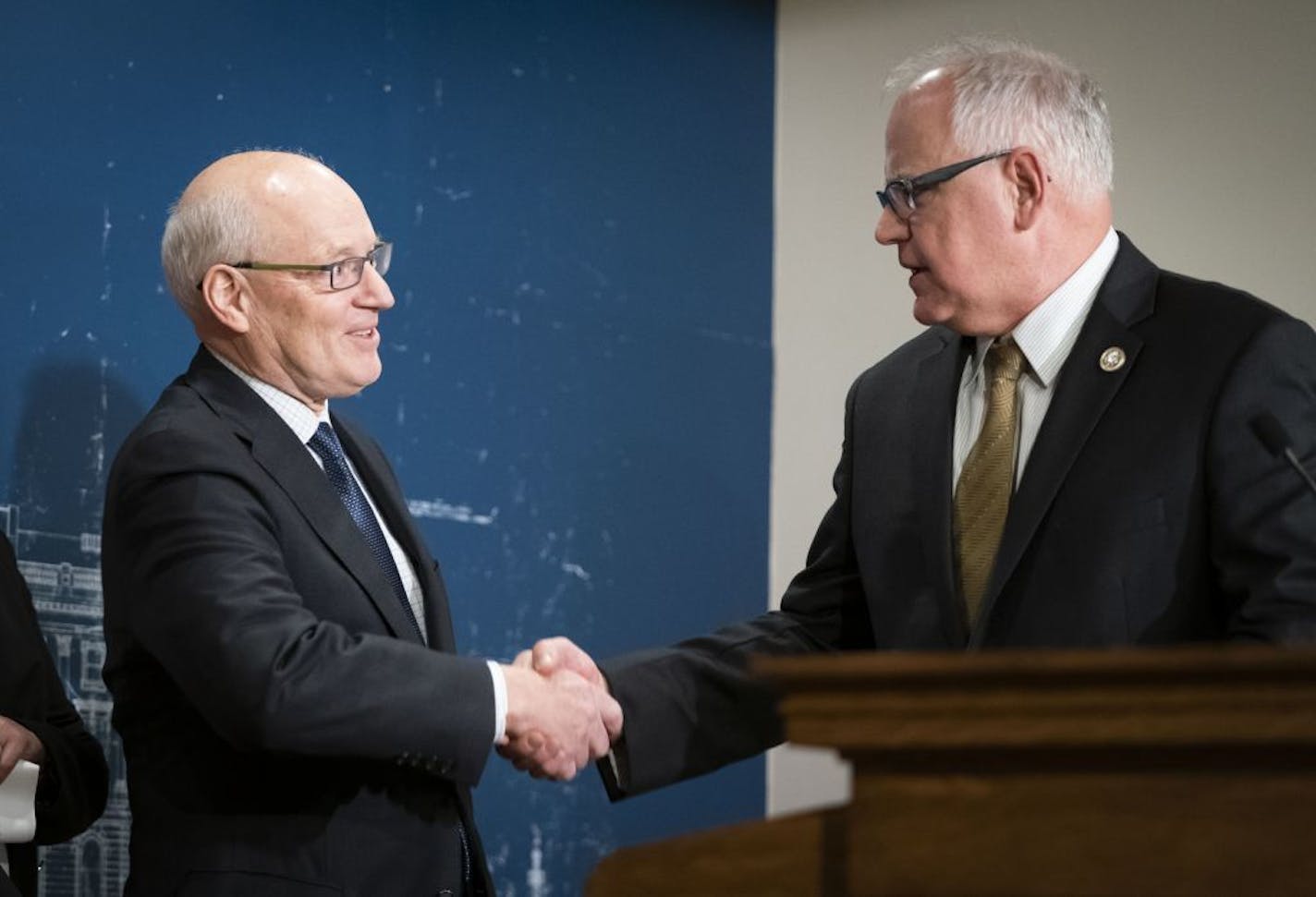 Myron Frans was named commissioner of the Department of Management by Governor-elect Tim Walz at the State Capitol in St. Paul, Minn., on December 18, 2018.