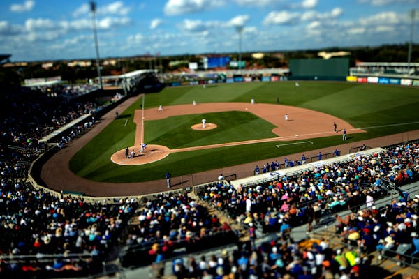 Fans watched the Toronto Blue Jays take on the Twins at Hammond Stadium prior to last year's spring training being shut down.