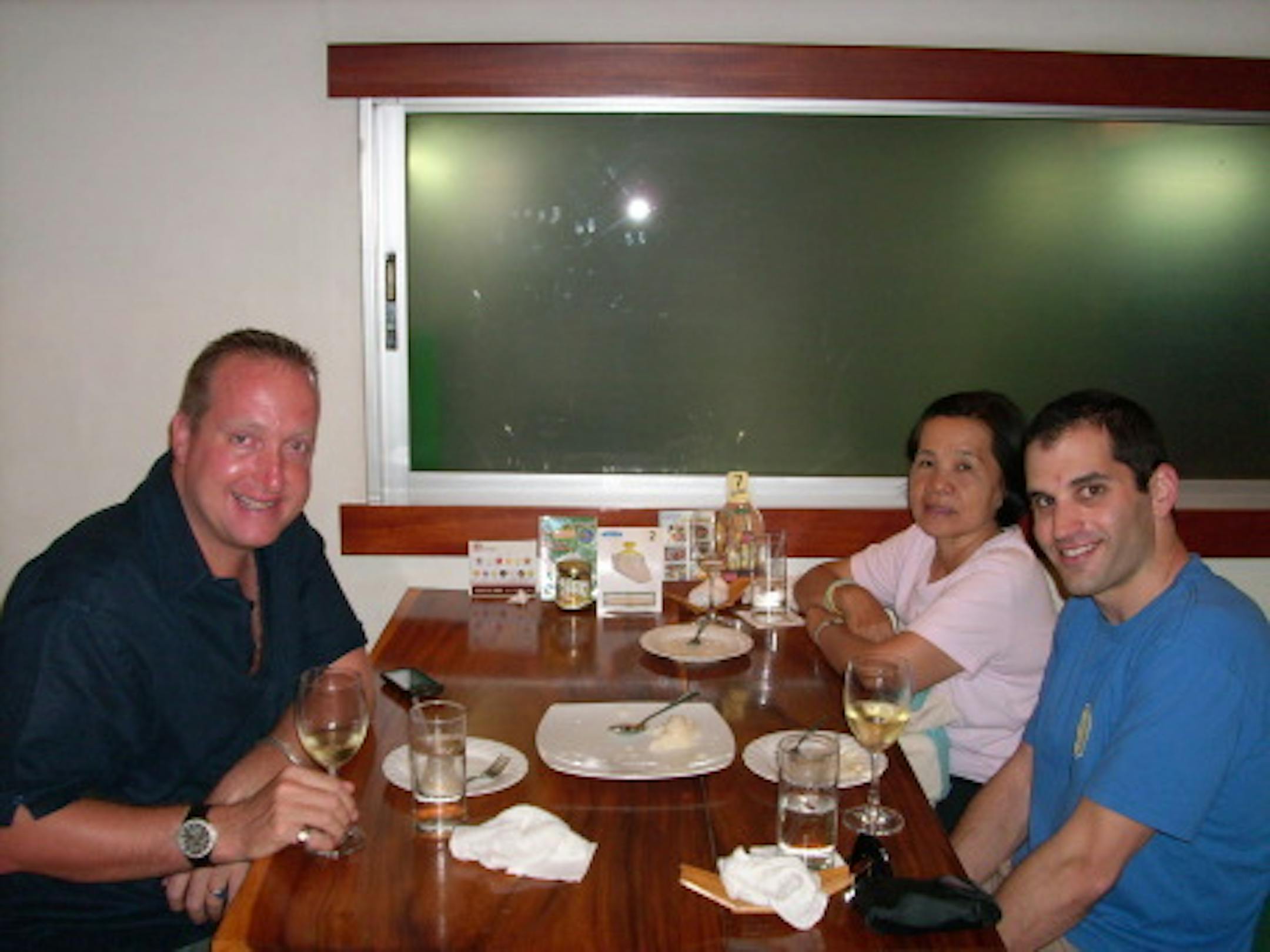 Eric, Cun-Eeh (Eric's Houskeeper), Me