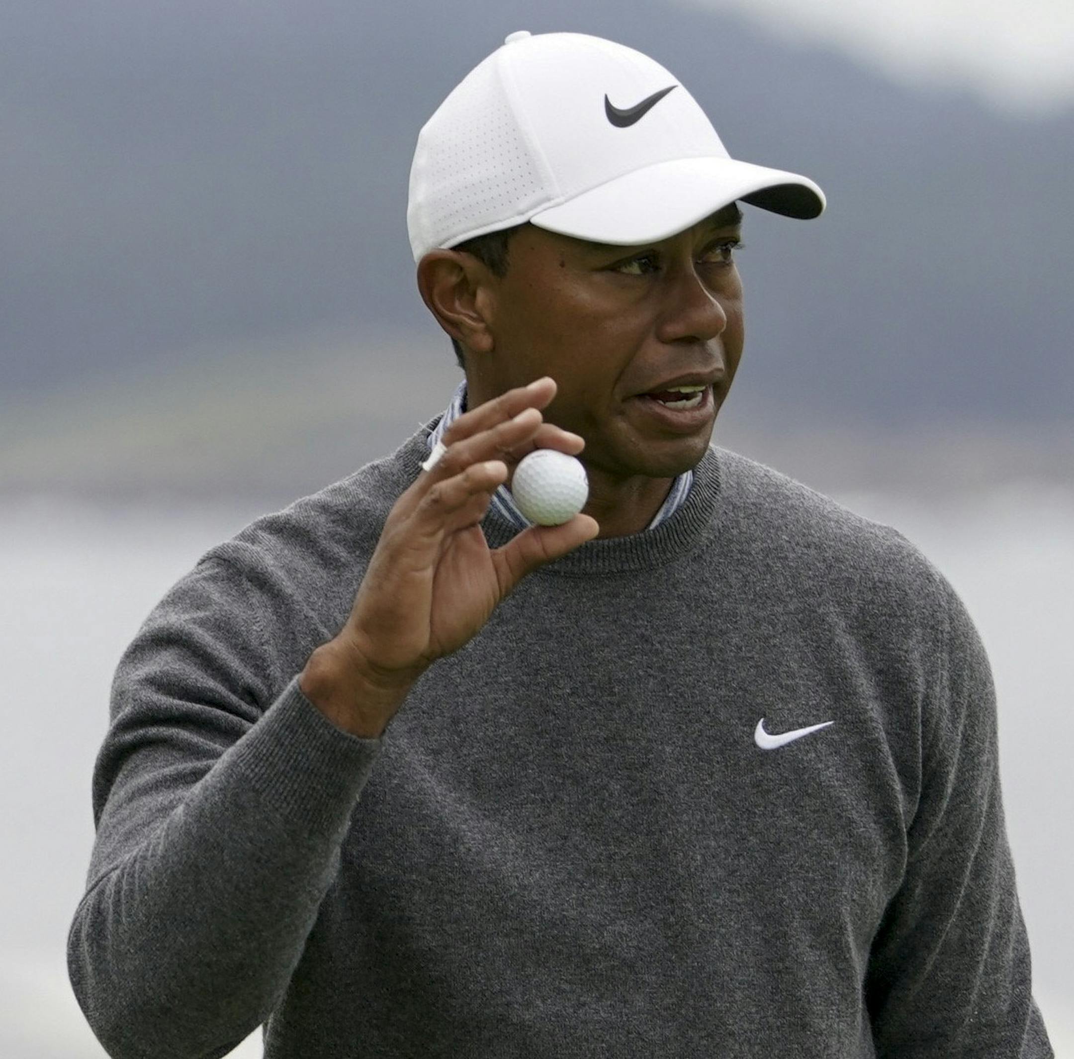 Tiger Woods waves after his putt on the 14th hole during the third round of the U.S. Open Championship golf tournament, Saturday, June 15, 2019, in Pebble Beach, Calif. (AP Photo/Carolyn Kaster)
