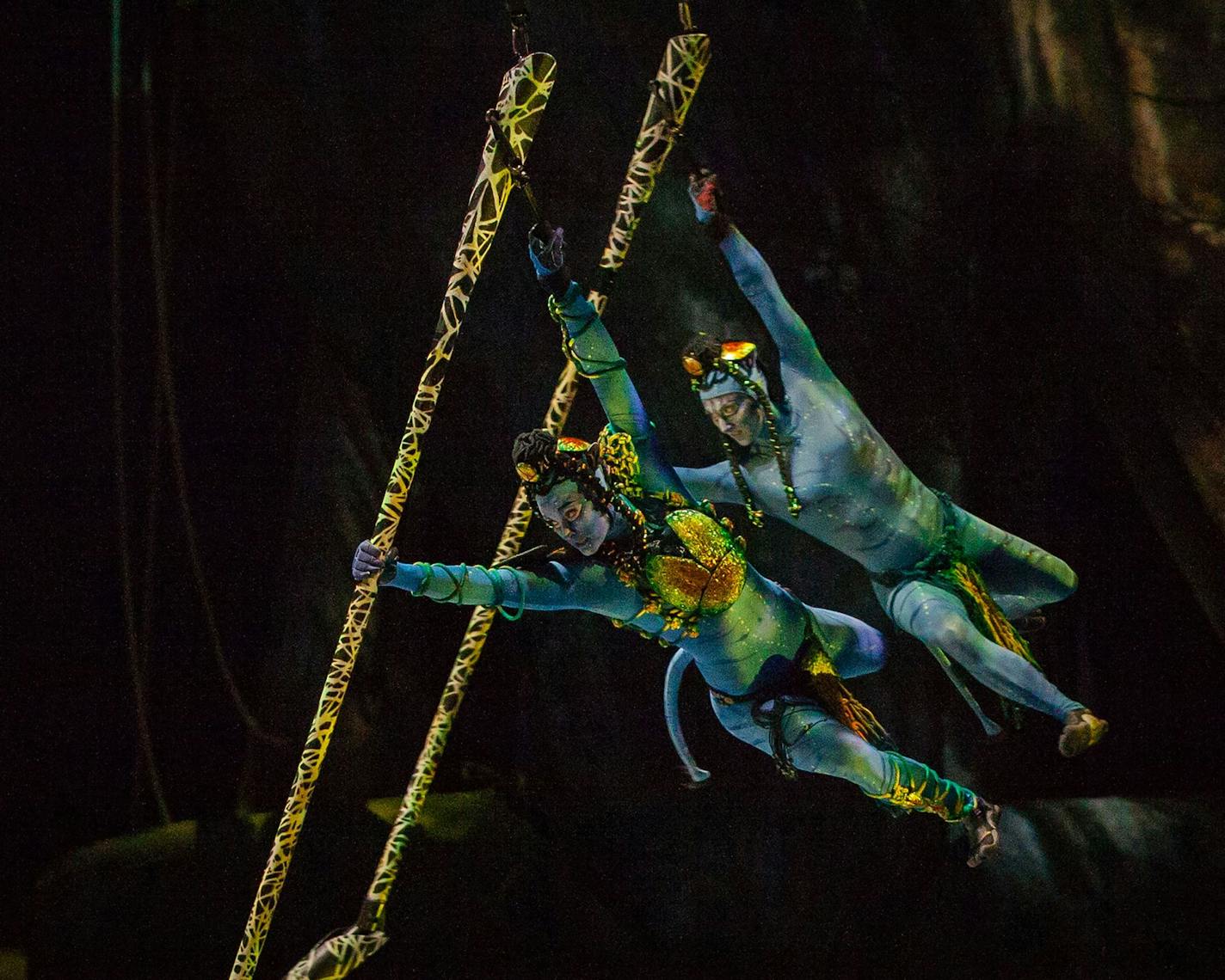 Performers from Cirque du Soleil's "Toruk."