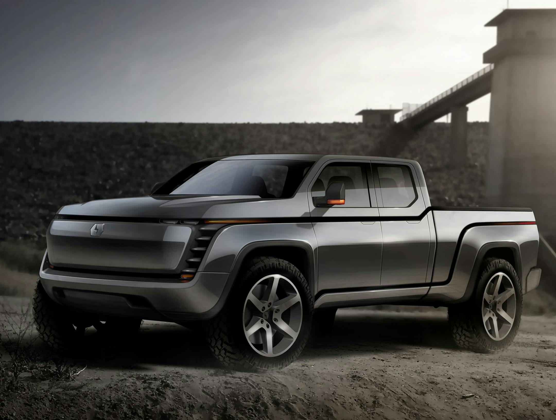 A artist rendering of the Lordstown Endurance electric pickup. (Lordstown Motors)