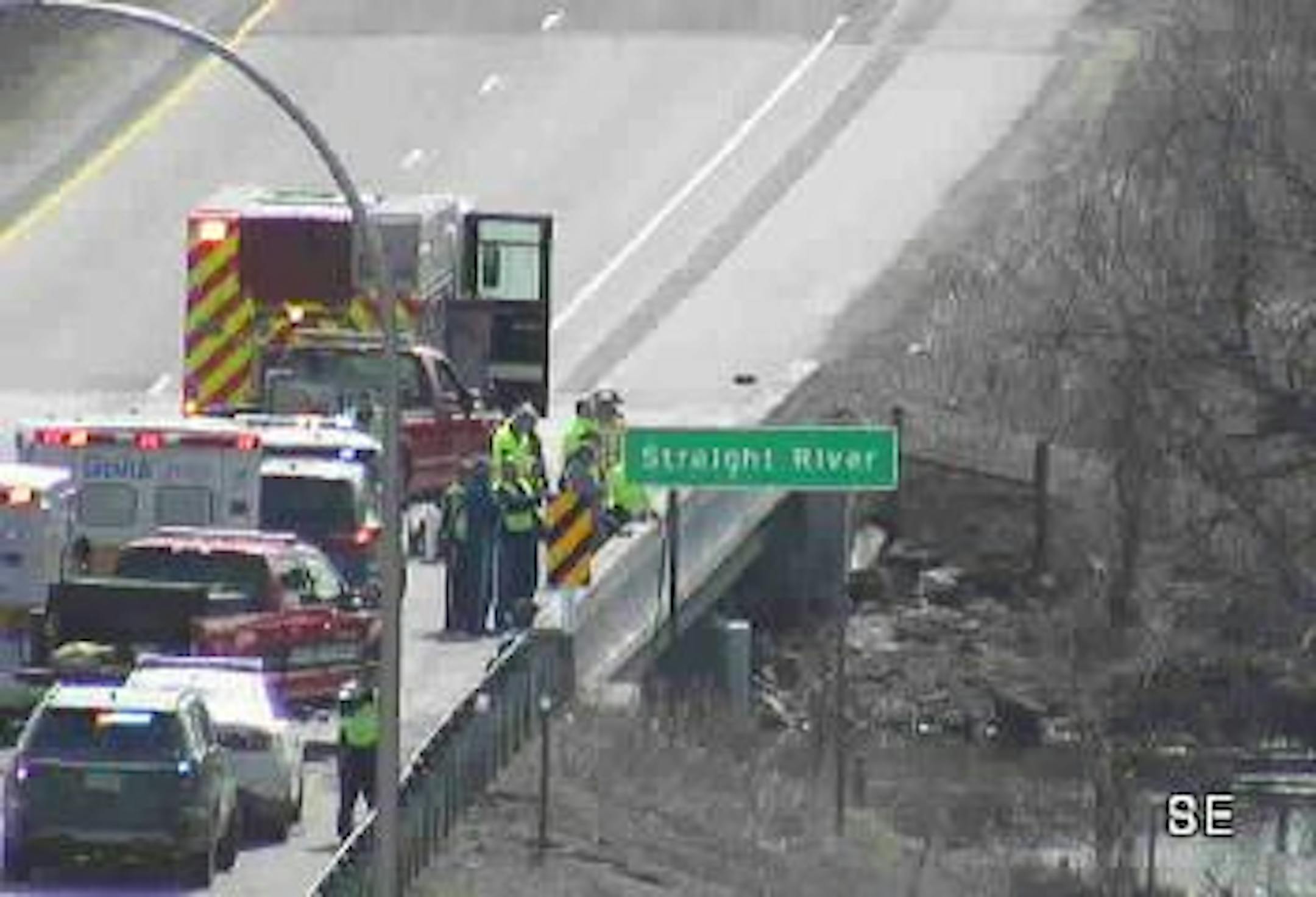 Authorities work to recover a vehicle that plunged off I-35 into the Staright River near Owatonna, killing the driver.