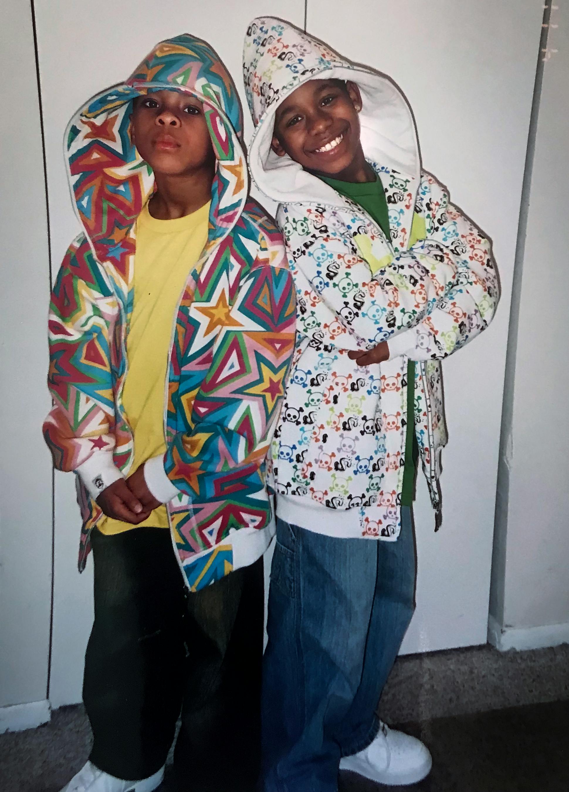 Amir Locke, left, and his older brother, Andre Jr., were two years apart and inseparable growing up. Both were passionate about music, often promoting each other’s songs.