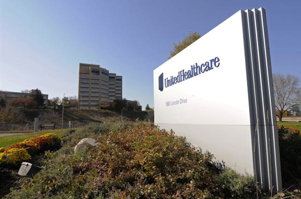 FILE - This Oct. 16, 2012, file photo, shows a portion of the UnitedHealth Group Inc.'s campus in Minnetonka, Minn.