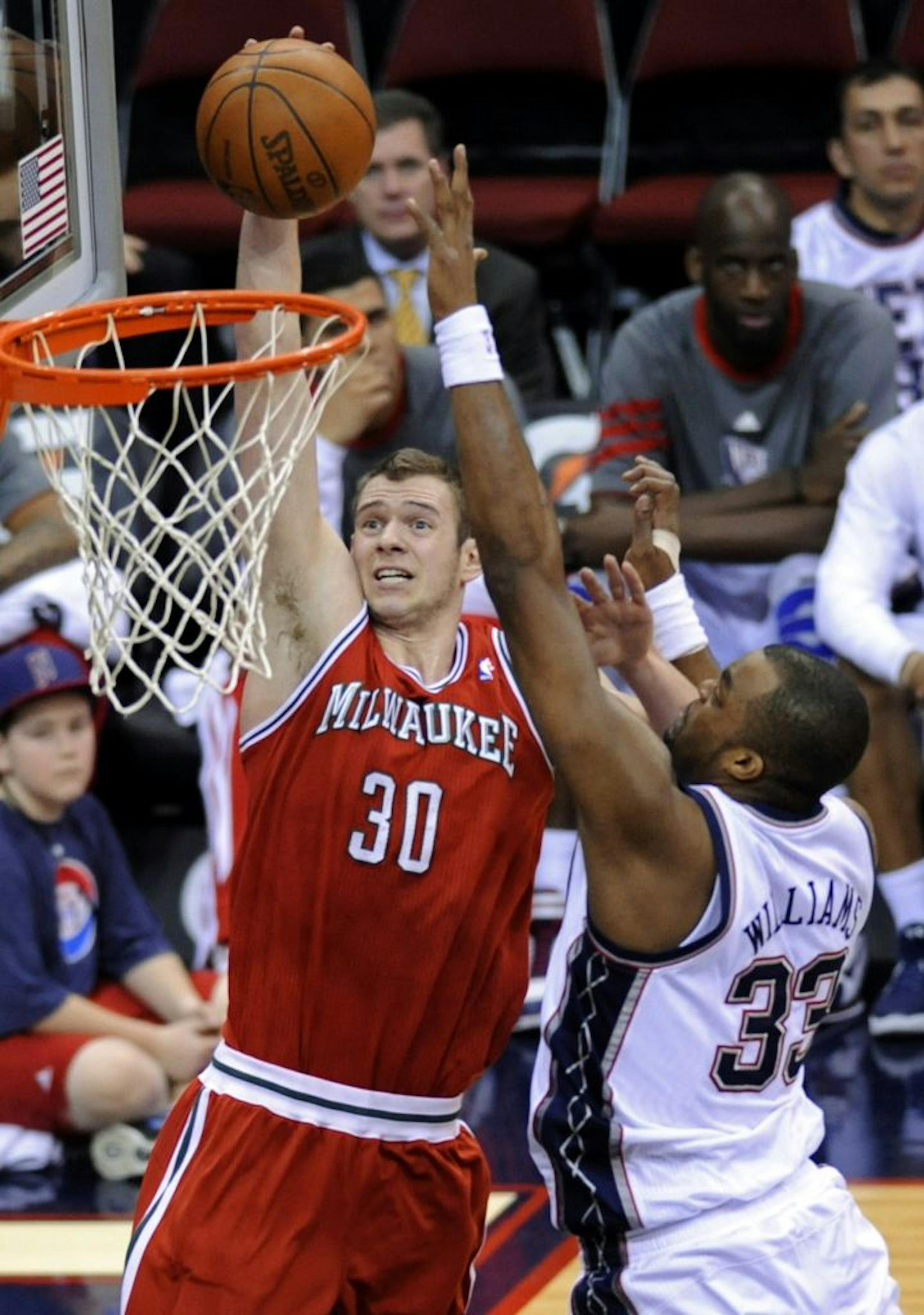 Jon Leuer averaged 4.7 points and 2.6 rebounds in his rookie season with Milwaukee.