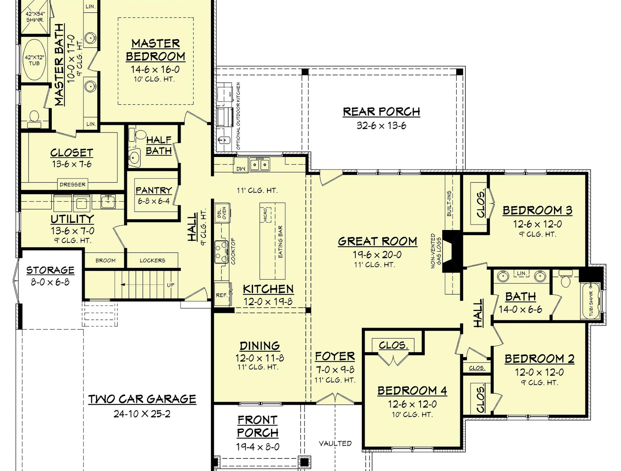 Home plan: Craftsman details with a modern layout