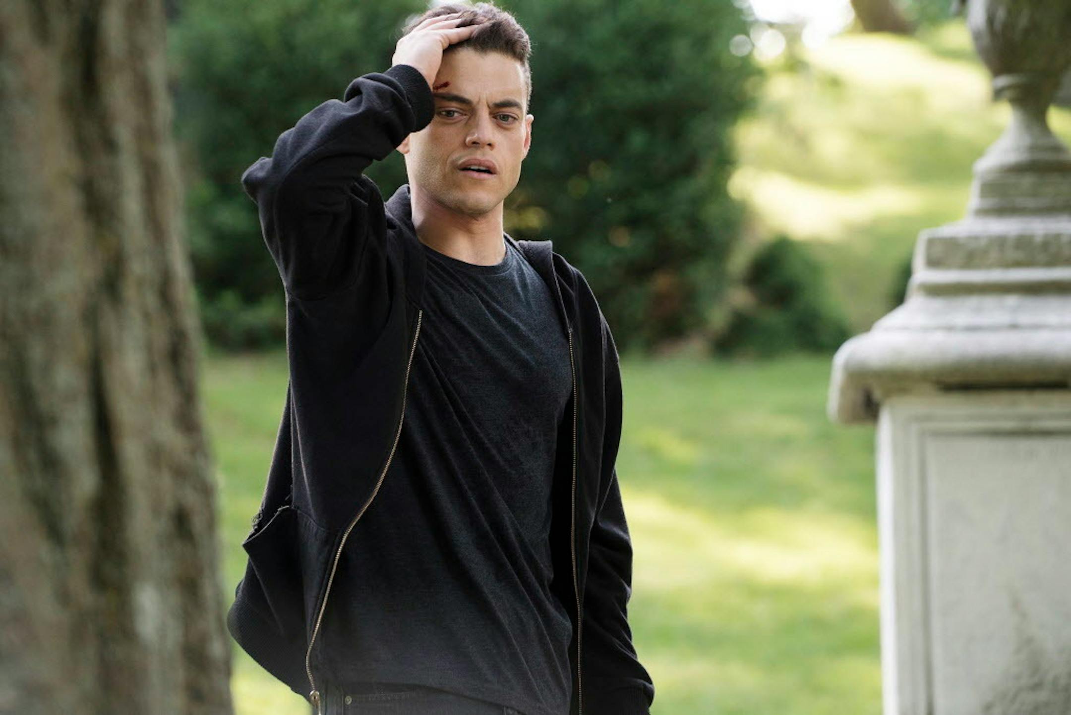 Rami Malek as Elliot Alderson in "Mr. Robot."