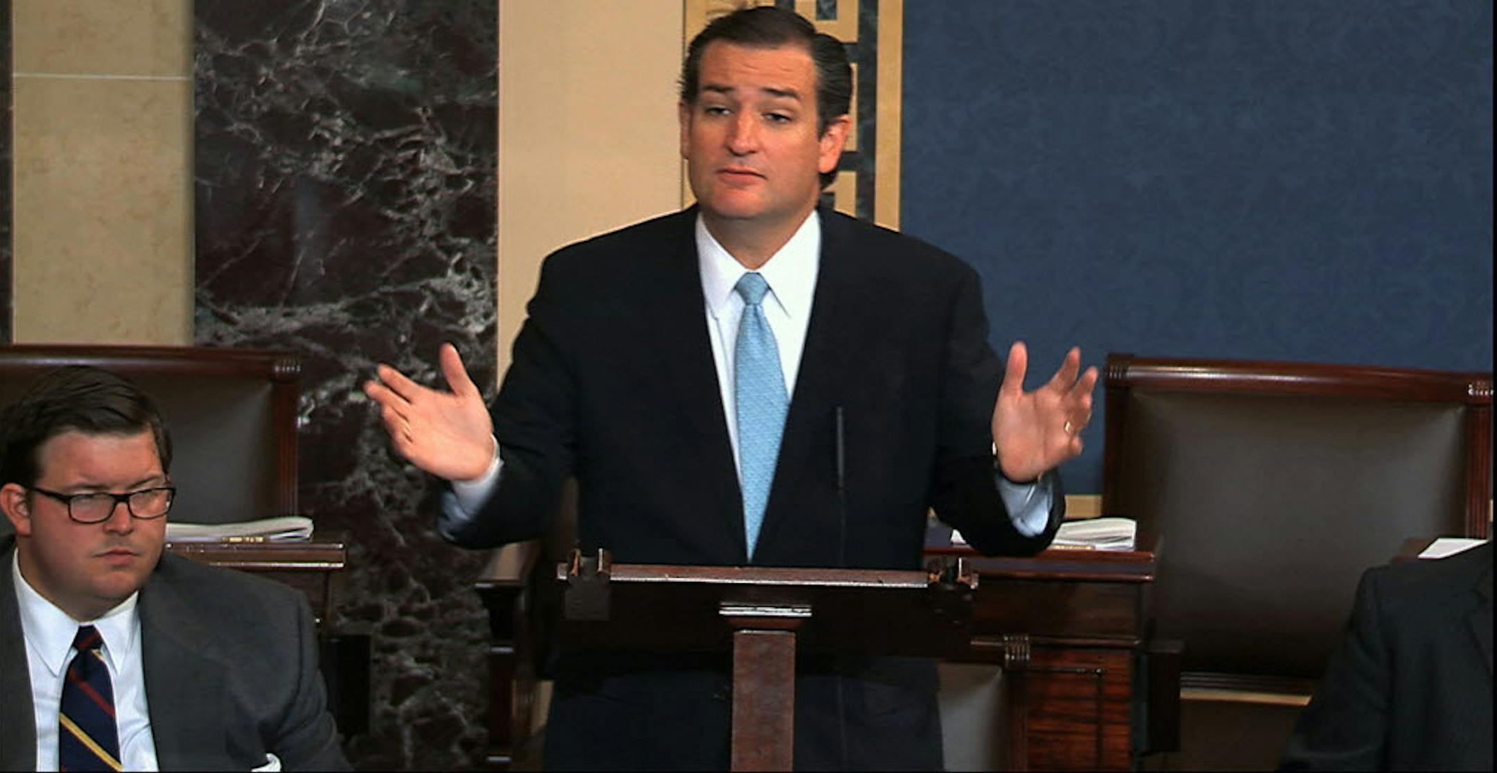 Sen. Ted Cruz, R-Texas, says he will speak on the Senate floor until he's no longer able to stand in opposition to President Barack Obama's health care law.