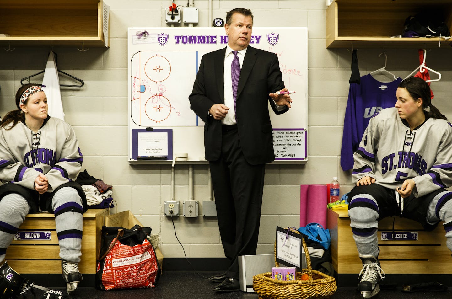 St. Thomas women's hockey coach Tom Palkowski.