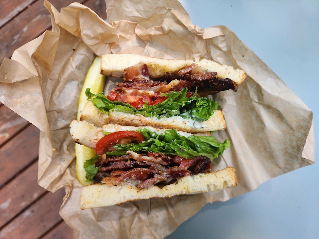 Millionaire’s BLT from Pub 42 is a summer favorite.