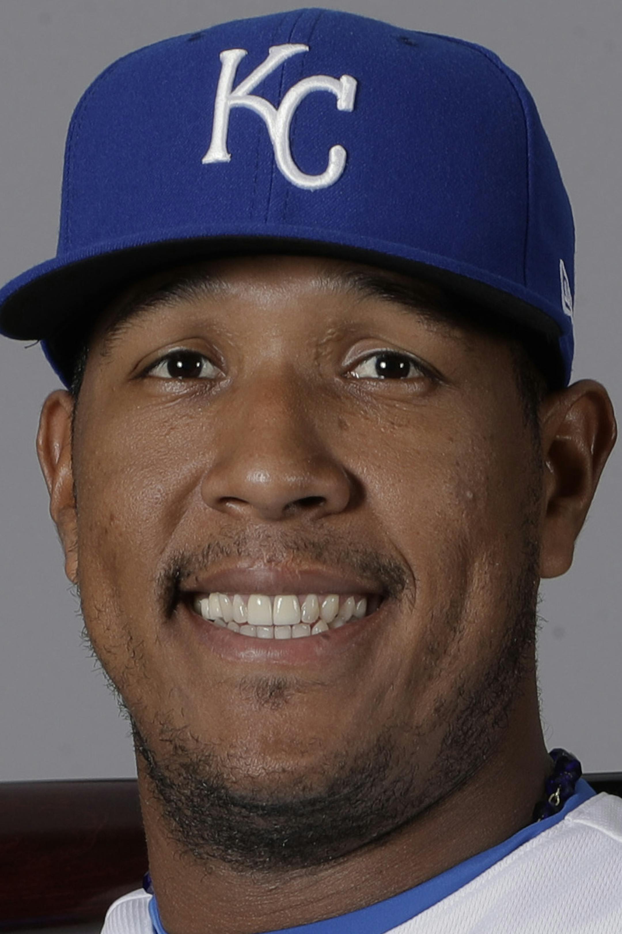 This is a 2017 photo of Salvador Perez of the Kansas City Royals baseball team. This image reflects the Royals active roster as of Monday, Feb. 20, 2017, when this image was taken. (AP Photo/Charlie Riedel) ORG XMIT: OTKCR