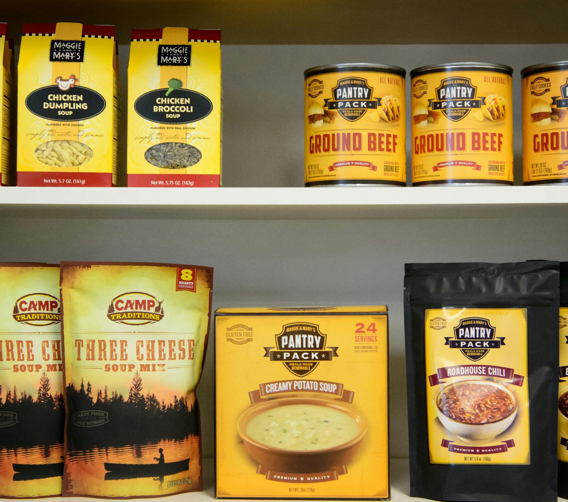 The Maggie’s & Mary’s product line includes 20 soup flavors, plus dip mixes, popcorn flavors, cheese ball mixes and drink mixes.