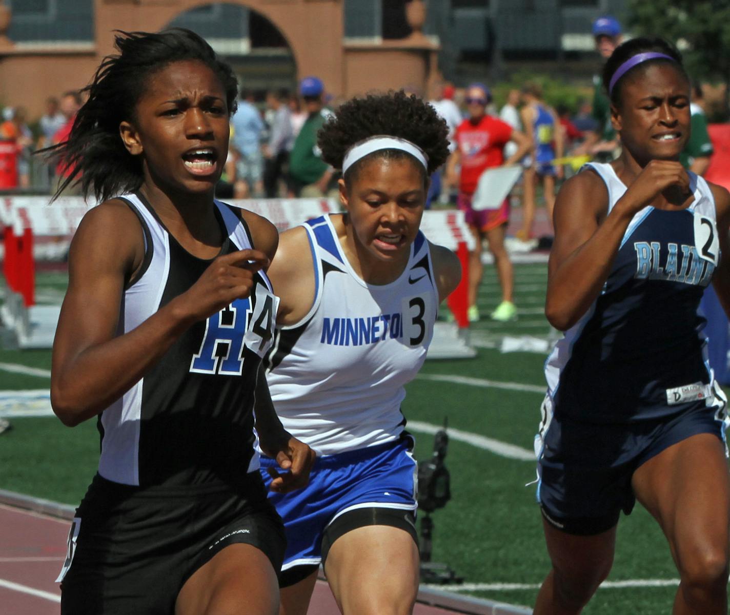 Hopkins senior Taylor Anderson won the Class 2A 100-meter dash in a record 11.71 seconds last year.